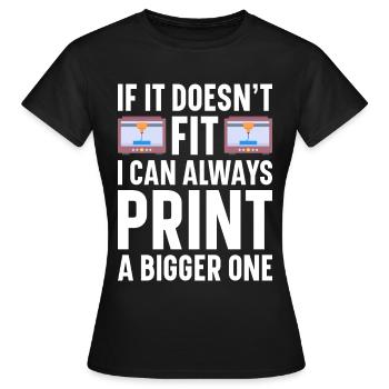 3D Printer Filament 3D Printing 3D Printing 3D Printer - Women's T-Shirt - black - Front - AI Model Female 172 dark (172cm)