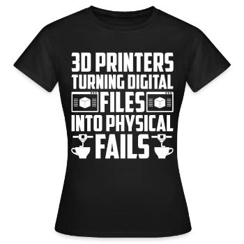 3D Printer Filament 3D Printing 3D Printing 3D Printer - Women's T-Shirt - black - Front - AI Model Female 172 dark (172cm)