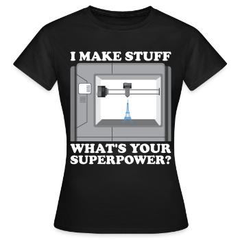 3D Printer Filament 3D Printing 3D Printing 3D Printer - Women's T-Shirt - black - Front - AI Model Female 172 dark (172cm)