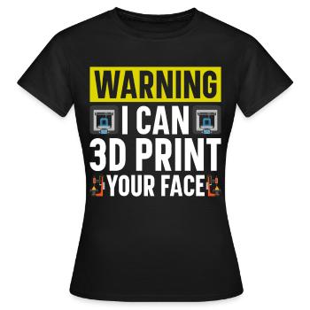3D Printer Filament 3D Printing 3D Printing 3D Printer - Women's T-Shirt - black - Front - AI Model Female 172 dark (172cm)