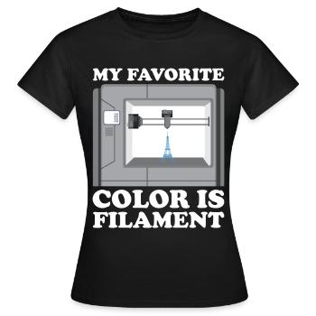 3D Printer Filament 3D Printing 3D Printing 3D Printer - Women's T-Shirt - black - Front - AI Model Female 172 dark (172cm)