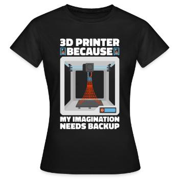 3D Printer Filament 3D Printing 3D Printing 3D Printer - Women's T-Shirt - black - Front - AI Model Female 172 dark (172cm)