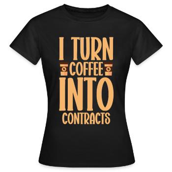 Agent immobilier Courtier immobilier Agent immobilier Agent immobilier - T-shirt Femme - noir - Devant - AI Model Female 172 dark (172cm)