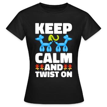 Ballon Twister Ballon Artiste Ballon Animaux - T-shirt Femme - noir - Devant - AI Model Female 172 dark (172cm)