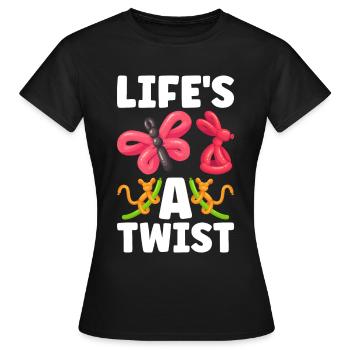 Ballon Twister Ballon Artiste Ballon Animaux - T-shirt Femme - noir - Devant - AI Model Female 172 dark (172cm)