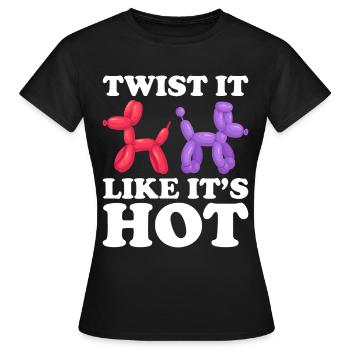 Ballon Twister Ballon Artiste Ballon Animaux - T-shirt Femme - noir - Devant - AI Model Female 172 dark (172cm)