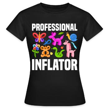 Ballon Twister Ballon Artiste Ballon Animaux - T-shirt Femme - noir - Devant - AI Model Female 172 dark (172cm)