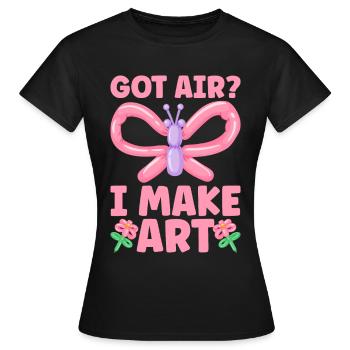 Ballon Twister Ballon Artiste Ballon Animaux - T-shirt Femme - noir - Devant - AI Model Female 172 dark (172cm)