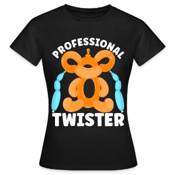 Ballon Twister Ballon Artiste Ballon Animaux - T-shirt Femme - noir - Devant - AI Model Female 172 dark (172cm)