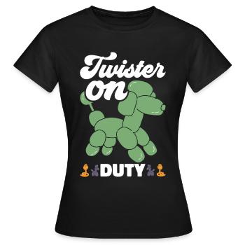 Ballon Twister Ballon Artiste Ballon Animaux - T-shirt Femme - noir - Devant - AI Model Female 172 dark (172cm)