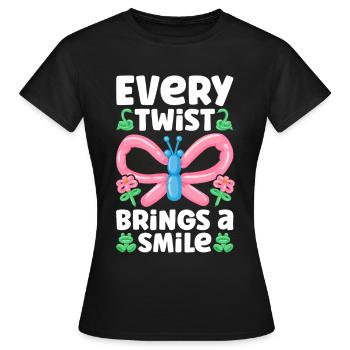 Ballon Twister Ballon Artiste Ballon Animaux - T-shirt Femme - noir - Devant - AI Model Female 172 dark (172cm)