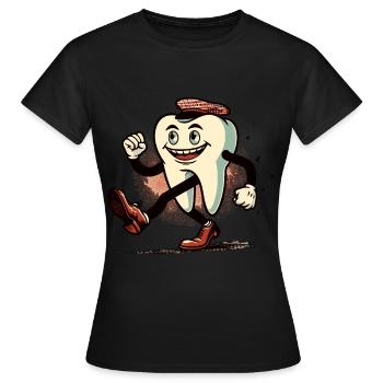 Tooth Decay Tooth Funny Halloween - Women's T-Shirt - black - Front - AI Model Female 172 dark (172cm)