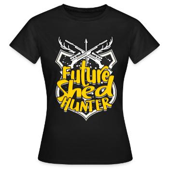 Antlers Antler Hunting Throwing Poles - Women's T-Shirt - black - Front - AI Model Female 172 dark (172cm)