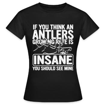 Antlers Antler Hunting Throwing Poles - Women's T-Shirt - black - Front - AI Model Female 172 dark (172cm)