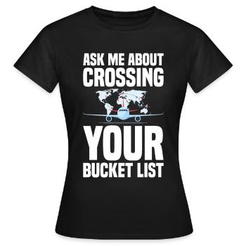 Tourism clerk Travel agency - Women's T-Shirt - black - Front - AI Model Female 172 dark (172cm)