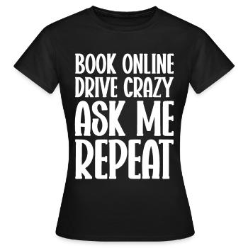 Tourism clerk Travel agency - Women's T-Shirt - black - Front - AI Model Female 172 dark (172cm)