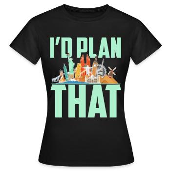 Tourism clerk Travel agency - Women's T-Shirt - black - Front - AI Model Female 172 dark (172cm)