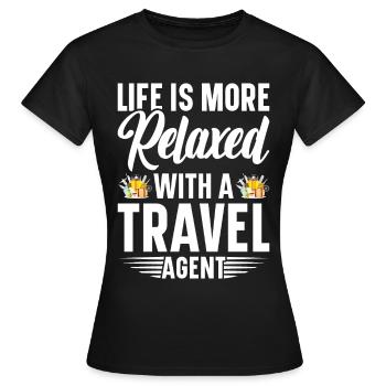 Tourism clerk Travel agency - Women's T-Shirt - black - Front - AI Model Female 172 dark (172cm)