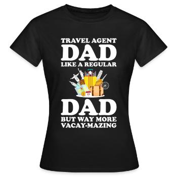 Tourism clerk Travel agency - Women's T-Shirt - black - Front - AI Model Female 172 dark (172cm)