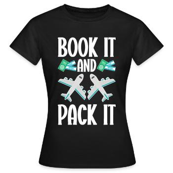Tourism clerk Travel agency - Women's T-Shirt - black - Front - AI Model Female 172 dark (172cm)