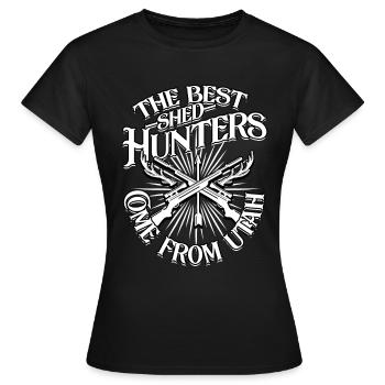 Antlers Antler Hunting Throwing Poles - Women's T-Shirt - black - Front - AI Model Female 172 dark (172cm)