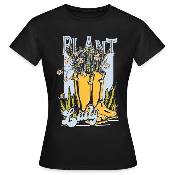 Collectionneur de plantes Plant Plant Lady - T-shirt Femme - noir - Devant - AI Model Female 172 dark (172cm)