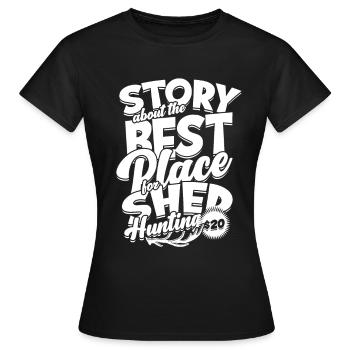 Antlers Antler Hunting Throwing Poles - Women's T-Shirt - black - Front - AI Model Female 172 dark (172cm)