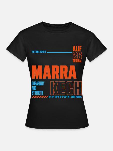 Marrakesh Marrakech alif 26 - T-shirt Femme - noir