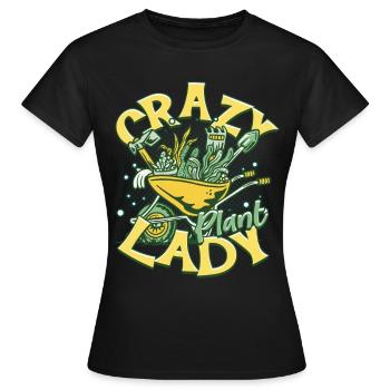 Plantes Plante Collector Plante Crazy Plant Lady - T-shirt Femme - noir - Devant - AI Model Female 172 dark (172cm)