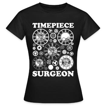 Horloger Horloger Horologues - T-shirt Femme - noir - Devant - AI Model Female 172 dark (172cm)