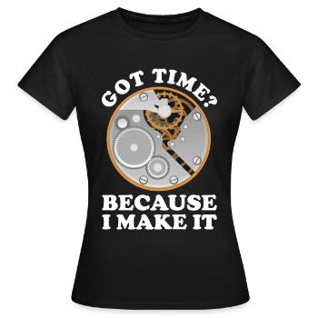 Horloger Horloger Horologues - T-shirt Femme - noir - Devant - AI Model Female 172 dark (172cm)