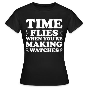 Horloger Horloger Horologues - T-shirt Femme - noir - Devant - AI Model Female 172 dark (172cm)