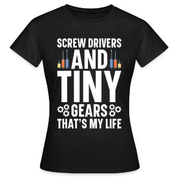 Horloger Horloger Horologues - T-shirt Femme - noir - Devant - AI Model Female 172 dark (172cm)