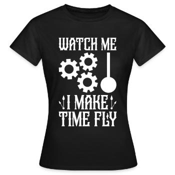 Horloger Horloger Horologues - T-shirt Femme - noir - Devant - AI Model Female 172 dark (172cm)