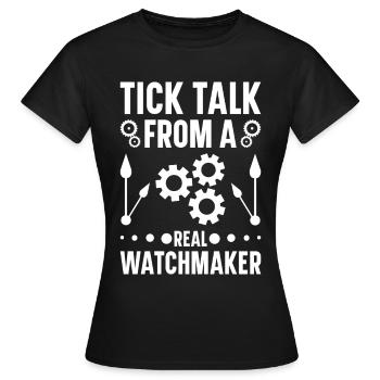 Horloger Horloger Horologues - T-shirt Femme - noir - Devant - AI Model Female 172 dark (172cm)