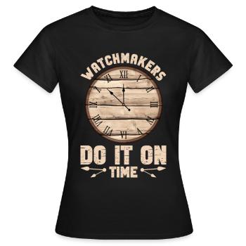 Horloger Horloger Horologues - T-shirt Femme - noir - Devant - AI Model Female 172 dark (172cm)