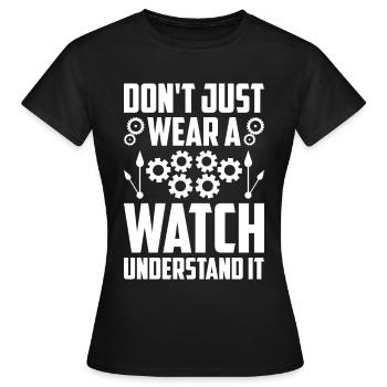 Horloger Horloger Horologues - T-shirt Femme - noir - Devant - AI Model Female 172 dark (172cm)
