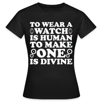 Horloger Horloger Horologues - T-shirt Femme - noir - Devant - AI Model Female 172 dark (172cm)