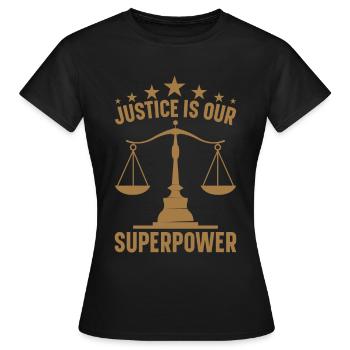 Avocat Avocat Tribunal Procureur de la République - T-shirt Femme - noir - Devant - AI Model Female 172 dark (172cm)