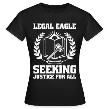 Avocat Avocat Tribunal Procureur de la République - T-shirt Femme - noir - Devant - AI Model Female 172 dark (172cm)