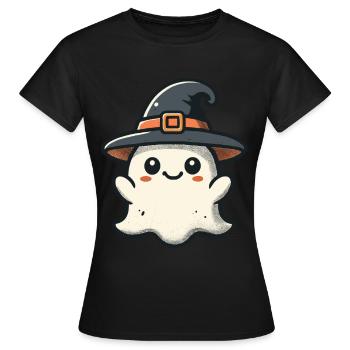Lustiger Hexen Geist Gespenstische Party - Frauen T-Shirt - Schwarz - Vorne - AI Model Female 172 dark (172cm)