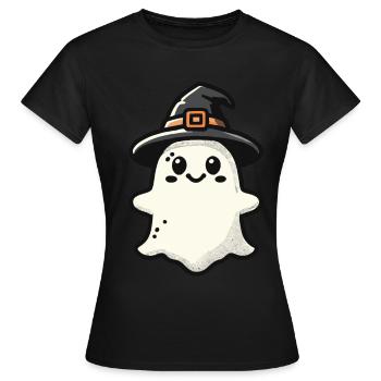Lustiger Hexen Geist Gespenstische Party - Frauen T-Shirt - Schwarz - Vorne - AI Model Female 172 dark (172cm)