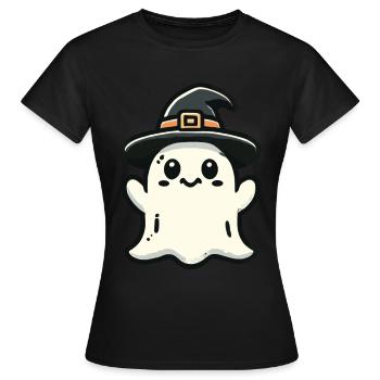 Lustiger Hexen Geist Gespenstische Party - Frauen T-Shirt - Schwarz - Vorne - AI Model Female 172 dark (172cm)