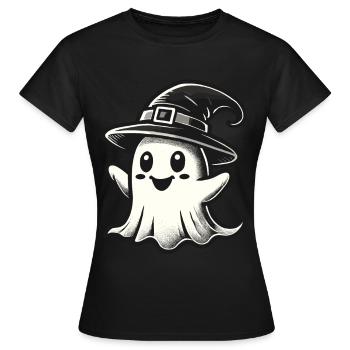 Lustiger Hexen Geist Gespenstische Party - Frauen T-Shirt - Schwarz - Vorne - AI Model Female 172 dark (172cm)