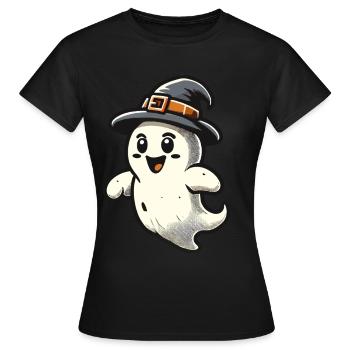 Lustiger Hexen Geist Gespenstische Party - Frauen T-Shirt - Schwarz - Vorne - AI Model Female 172 dark (172cm)