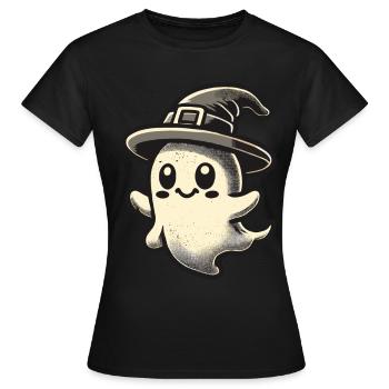 Lustiger Hexen Geist Gespenstische Party - Frauen T-Shirt - Schwarz - Vorne - AI Model Female 172 dark (172cm)
