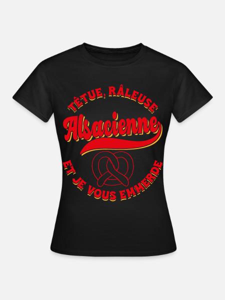 Elsässischer Sturer Nörgler - Frauen T-Shirt - Schwarz