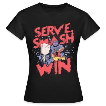 Pickleball Serve Smash Win - T-shirt Femme - noir - Devant - AI Model Female 172 dark (172cm)