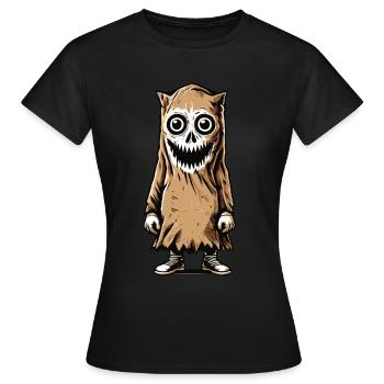 Gespenstische Party Lustiges Halloween Streetwear - Frauen T-Shirt - Schwarz - Vorne - AI Model Female 172 dark (172cm)