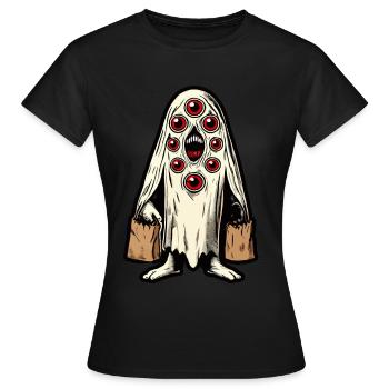Gespenstische Party Trick Or Treat Halloween - Frauen T-Shirt - Schwarz - Vorne - AI Model Female 172 dark (172cm)